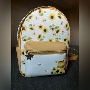 Loungefly sunflower & bee mini backpack